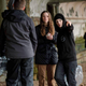 Morfydd Clark (L) and Rose Glass (R) on the set of Saint Maud.